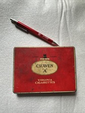 Une boîte ancienne Anglaise Cigarettes craven « À » en métal blanche