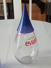 Lot de 3 bouteilles collector Evian en verre – Millénium 2000, 2001, 2002 – édit
