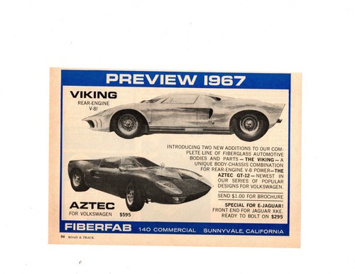 1967 fiberfab aztec viking - fiberfab, &