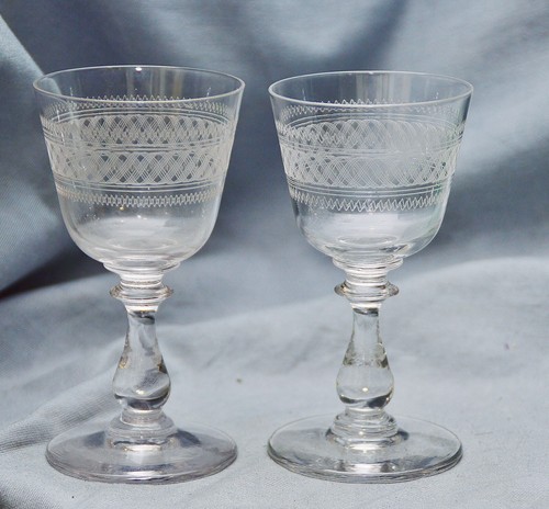 Paire anciens verres vin - d'anciens,