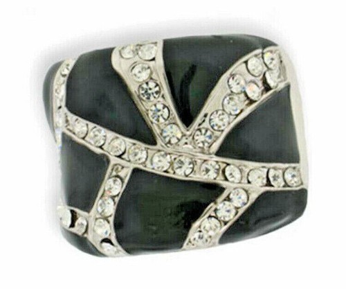 Black epoxy bague blanc - bague, or
