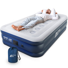 Matelas Gonflable Premium Active Era 1 Place, Pompe Électrique Oreiller Intégrés