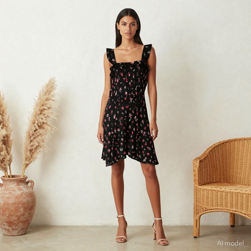 Boho cottage robe midi - cottage,