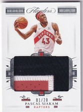 2020-21 Panini Flawless NBA N° PT-PSK Pascal Siakam Patch De Match 1/20