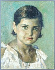 Ancien Tableau "Portrait de