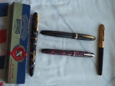 4 stylos plume Watermans Conway Excelsior Bayard vintage fountain pens