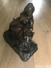 Bronze patiné Ariane sur la panthère signé C. VALTON