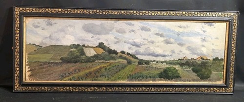 Tableau ancien huile - , paysage