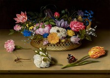 Panier floral nature morte