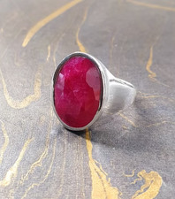Bague pour hommes rubis rouge