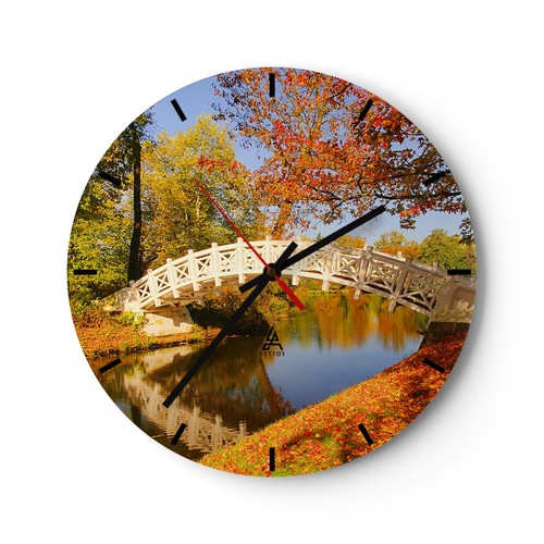 Horloge murale verre - horloge, en