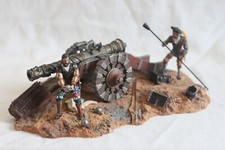 Figurine métal, Atlas, Histoire de l'artillerie, Lansquenets, couleuvrine, canon