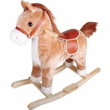 Cheval à bascule en peluche Amia 65x32x60 cm
