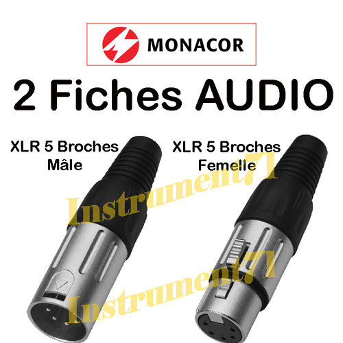 Fiches xlr broches 1 - broches, x