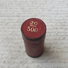 Porte Louis Ancien Tube en Cuir A Système Fin XIXè Napoléon III