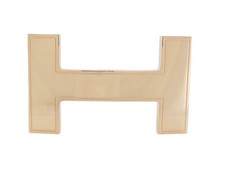 NEUF BOUCLE DE CEINTURE HERMES H QUIZZ 32 MM EN METAL DORE NEW STEEL BELT BUCKLE