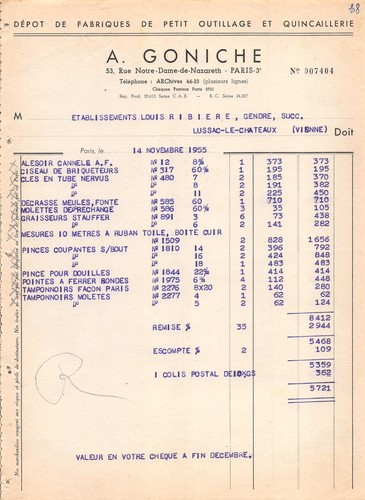 1955 depot fabriques de - 1955,