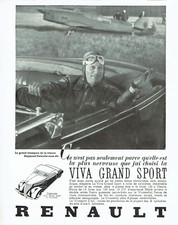 publicité Advertising  AD 0223 1936   Renault Viva   4l  grand Sport cabriolet