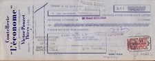 THIERS TRAITE VICTOR POUZET  COUTELLERIE L' ECONOME- LOT DE 2 TRAITES 1938 1941