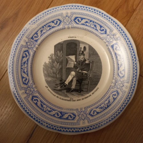 Assiette faience creil - assiette,