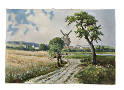 Alfred heide tableau huile - alfred, sur
