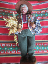 SANTON  MARINACCI 20 cm : VIEL HOMME PORTANT DES EPIS DE BLE.