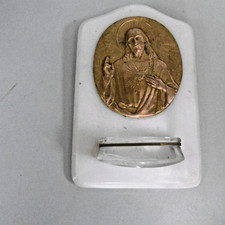benitier avec jesus bronze