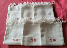 ANCIEN LINGE   : 6 SERVIETTES