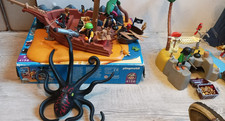 Lot playmobil Pirates ile 4139 4136 boite origine + octopus géant + 4776 Rocher