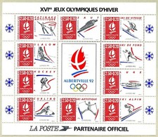 Bloc Feuillet BF14 - XVIème Jeux Olympiques d'Hiver - Albertville 92 - 1992