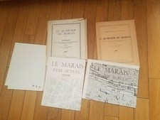 PARIS JEAN BENEDETTI LE QUARTIER DU MARAIS ARCHITECTURE URBANISME  PLANS CARTE 1