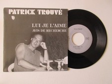 Autographe Patrick Trouvé sur pochette disque vinyle 45t