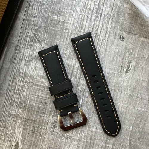 Noir cuir italien bracelet - cuir,