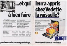 PUBLICITE ADVERTISING 104 1977 VEDETTE mère Denis lave vaisselle (2 pages)