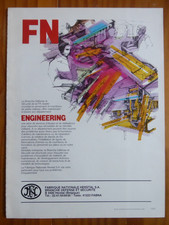 6/1985 PUB FN HERSTAL DEFENSE SECURITE ENGINEERING FNC ORIGINAL FRENCH AD