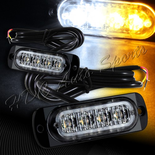 Led blanc ambre voiture - 8, blanc/ambre