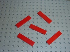 5 x LEGO tile Red 1 x 4 ref 2431 / Set 10196/7938/7937/7903/4895/6752/4534/6949.