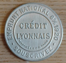 FRANCE - Timbre Monnaie du Crédit Lyonnais 10 centimes Rouge État Superbe