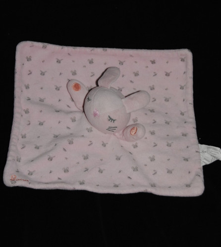 Doudou plat lapin rose - 🍀,
