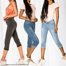 Femmes Short en Jean Capri 3/4