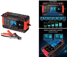 Chargeur Batterie Intelligent 12V/24V8A NPTERBL Ecran LCD Voiture Camion moto