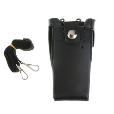 Étui De Transport En Cuir PU Dur Holster Pour Motorola GP328 GP338 GP380