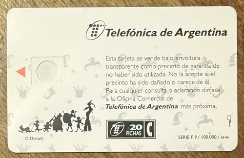 Argentine carte disney - argentine,