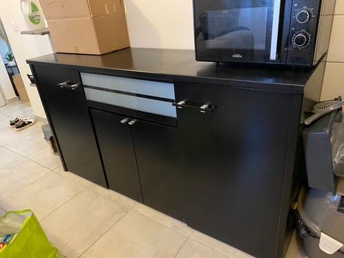 Buffet enfilade bois noir - bois, noir 