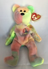 Ty Beanie Baby Peace Bear 1996