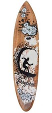 Décoration Surfer Planche De Surf 100Cm Avec Fleurs Hibiscus En Bois Dur Bayonne