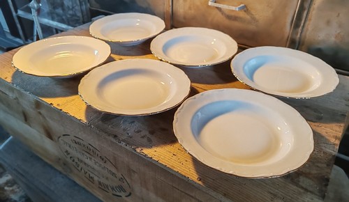 Assiettes creusesx6 porcelaine - assiettes,