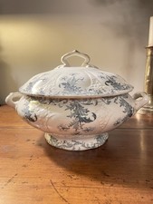 Ancienne Petite Soupière Terre de Fer Longwy Modèle Lorrain