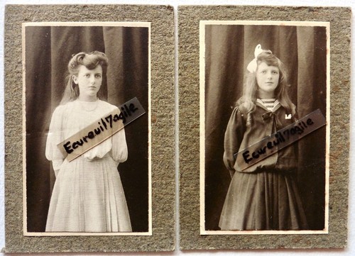 Cdv jeune fille avec - fille,