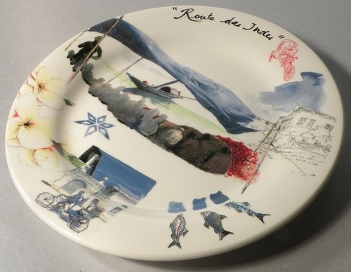 New plate blue - route, des